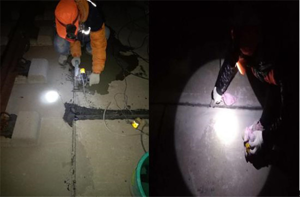 剔除縫內(nèi)雜物，清理伸縮縫